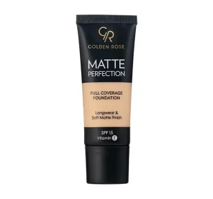 Golden Rose - MATTE PERFECTION - Full Coverage Foundation - Matujący podkład do twarzy - SPF15 - 35 ml - N3 - Podkłady do twarzy - miniaturka - grafika 1
