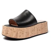 Sandały damskie - L37 HANDMADE SHOES Sandały damskie Suddenly I See, czarny, 38 EU - miniaturka - grafika 1