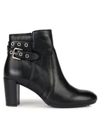 Botki damskie - Geox Botki D Loisia D36QNA 000LM C9999 Czarny - miniaturka - grafika 1