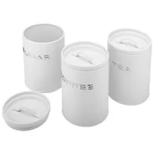 Pojemniki kuchenne - Komplet 3 Pojemniki Alex Coffee Sugar Tea Biały Kawa Cukier Herbata Zestaw - miniaturka - grafika 1