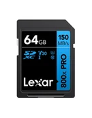 Karty pamięci - Lexar SDXC 800x Sdhc/SDXC 64GB odczytu do 120 MB/s Blue LSD0800P064G-BNNNG - miniaturka - grafika 1
