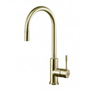 Blue Water LIMA INOX ZŁOTO SZAMPAŃSKIE Bateria kuchenna z  wyciąganą wylewką LIMA INOX ZŁOTO SZAMPAŃSKIE - Baterie kuchenne - miniaturka - grafika 1