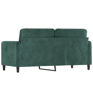 Sofa 2-osobowa, ciemnozielona, 140 cm, tapicerowana aksamitem Lumarko! - Sofy i kanapy - miniaturka - grafika 6
