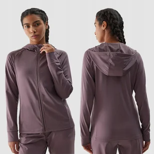 4F BLUZA DAMSKA TRENINGOWA SZYBKOSCHNĄCA ROZPINANA Z KAPTUREM SS24 - Bluzy damskie - miniaturka - grafika 1