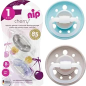 Smoczki uspokajające - NIP 38476-51 Smoczek Dziecięcy dwupak wiek 0-6m jasnoniebieski i szary - miniaturka - grafika 1