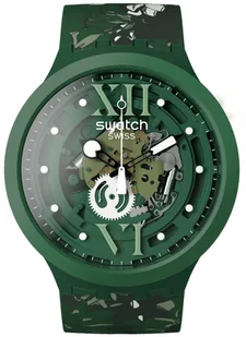 Zegarek Zegarek Swatch SB05G104 CAMOFLOWER GREEN - Zegarki męskie - miniaturka - grafika 1