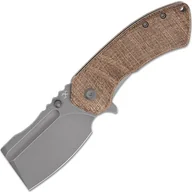 Scyzoryki - Kansept M+ Korvid Szary Anodowany i Stonewashed CPM S35VN Brązowy Micarta z Juty K2030C4U - miniaturka - grafika 1