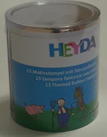 Zabawki kreatywne - Zestaw stempli 15 szt z poduszką Gospodarstwo - zabawka - miniaturka - grafika 1