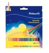 Kredki, ołówki, pastele i pisaki - Pelikan Kredki ołówkowe 24 kolory drewniane - miniaturka - grafika 1