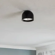 Lampy sufitowe - FLOS Lampa sufitowa designerska WAN, możliwość ściemniania, czarny, salon / jadalnia, aluminium, design - miniaturka - grafika 1