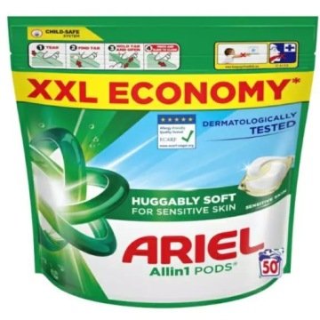 Kapsułki do prania Ariel Allin1 Pods Sensitive Skin (50 prań)