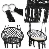 Huśtawki - Huśtawka brazylijska Wings Czarna   - miniaturka - grafika 1