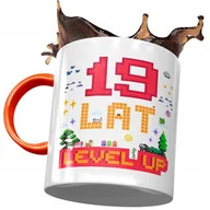 Kubki - Kubek Pomarańczowy na Urodziny 19 19ste 19-ste z Nadrukiem ze Zdjęciem + Opakowanie na prezent (wzór 01) - miniaturka - grafika 1