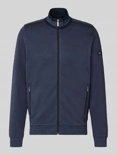 Bluza rozpinana z prążkowanymi wykończeniami - Swetry męskie - miniaturka - grafika 1