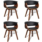 Krzesła - vidaXL Nowoczesny zestaw krzeseł jadalnianych ze sztucznej skóry 4 szt - miniaturka - grafika 1