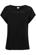 Koszulki i topy damskie - Damska koszulka z krótkim rękawem Cream Straight fit, Pitch Black, XL - miniaturka - grafika 1