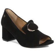 Czółenka - Maciejka Półbuty Damskie Skórzane Czarne-38 - miniaturka - grafika 1