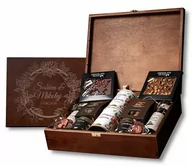 Zestawy upominkowe - Duża skrzynka prezentowa deluxe herbata, kawa i słodycze premium z grawerunkiem i personalizacją - miniaturka - grafika 1