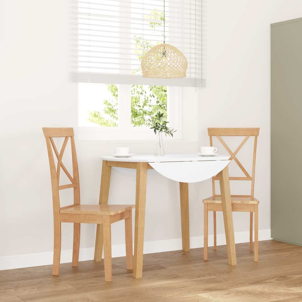 vidaXL Krzesła do jadalni 2 szt. lite drewno guma