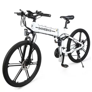 Składany Rower Elektryczny Samebike LO26-II - 500W 10Ah 26" 35km/h - Biała - Rowery elektryczne - miniaturka - grafika 2