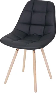 Krzesło do jadalni HWC-A60 II, krzesło kuchenne, retro 50s design ~ sztuczna skóra, czarny - Krzesła - miniaturka - grafika 1