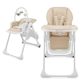 Krzesełka do karmienia - Kinderkraft, Tummie, krzesełko do karmienia, Beige - miniaturka - grafika 1