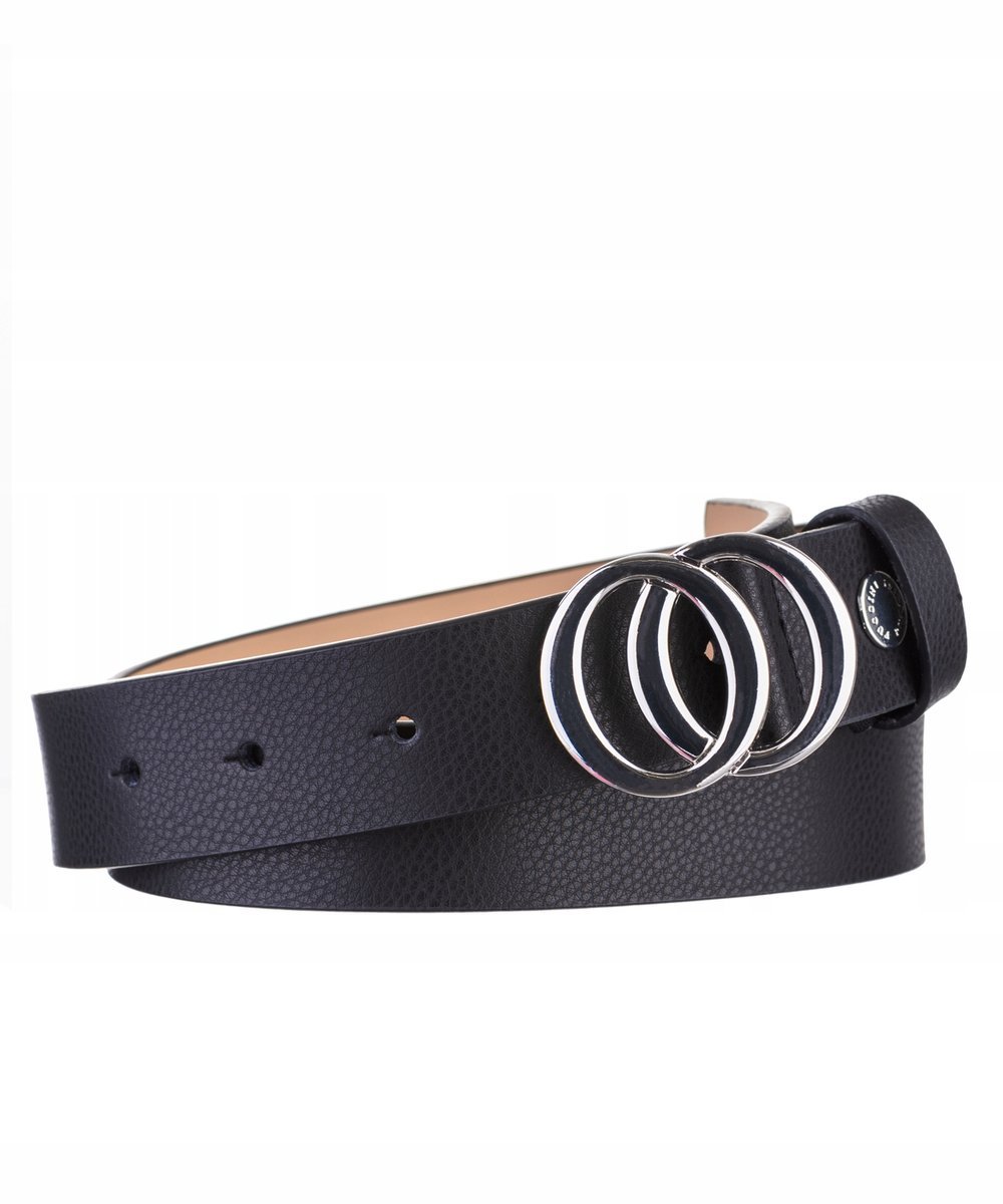 Pasek Damski Do Spodni Skórzany Skóra Naturalna PUCCINI Czarny PAD201S 1