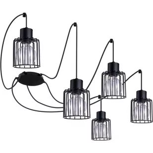 Sigma Lampa wisząca LUTO 5 długa z deco kloszami 31130 - Lampy sufitowe - miniaturka - grafika 1