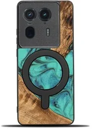 Bewood Drewniane etui do Motorola Edge 50 Ultra, Unique Turquoise do MagSafe - Etui i futerały do telefonów - miniaturka - grafika 1
