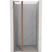 Ścianki i drzwi prysznicowe - Mexen Mist L drzwi prysznicowe uchylne 100 cm, transparent, miedź szczotkowana - 8A4L-100-000-65-00 - miniaturka - grafika 1