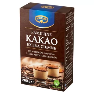Krüger Familijne kakao extra ciemne 200 g - Kakao i czekolada - miniaturka - grafika 1