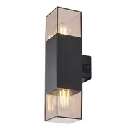Lampy ogrodowe - RABALUX 77081 Loanda Zewnętrzna lampa ścienna   IP54 czarny E27 2x MAX 60 - miniaturka - grafika 1