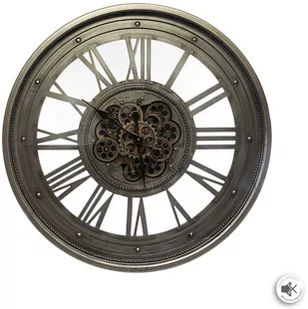 Atmosphera Okrągły zegar ścienny z metalu, Ø 80 cm, widoczny mechanizm - Zegary - miniaturka - grafika 1