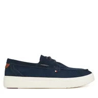 Półbuty męskie - Półbuty Tommy Hilfiger Modern Light Hybrid Suede Boat S FM0FM05352 Granatowy - miniaturka - grafika 1