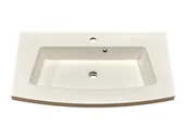 Umywalki - Umywalka wpuszczana w blat, prostokątna, biała, 82 x 48,5 cm - miniaturka - grafika 1