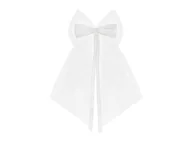 Gadżety dla niej i dla niego - Kokardka z kokardką, biała, 2 szt. KOK-008 - miniaturka - grafika 1