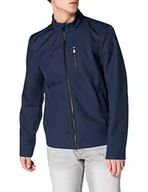 Kurtki męskie - Geox Męska kurtka M Ottaya JKT-Softshell, Light Blue/Black, 52 - miniaturka - grafika 1