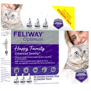 CEVA Feliway Optimum wkład 3x48ml - Pielęgnacja psów i kotów - miniaturka - grafika 1