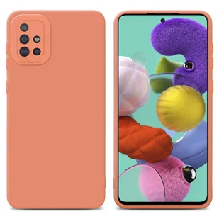 Pokrowiec Etui Do Samsung Galaxy A51 4G / M40s w FLUID JASNY POMARAŃCZOWY TPU Silikonowe Obudowa Ochronny Case Cover Cadorabo - Etui i futerały do telefonów - miniaturka - grafika 1