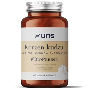 UNS Korzeń Kudzu 40% Izoflawonów Ekstrakt 6:1 60vegcaps - Witaminy i minerały dla sportowców - miniaturka - grafika 1