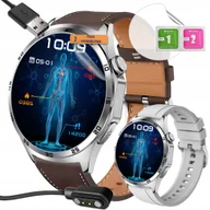 Smartwatch - Smartwatch z glukozą, EKG, HRV - Rubicon RNCF38 AMOLED Bransoleta Srebrna - miniaturka - grafika 1