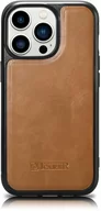 Etui i futerały do telefonów - iCarer Leather Oil Wax etui pokryte naturalną skórą do iPhone 14 Pro (kompatybilne z MagSafe) brązowy (WMI14220718-TN) - miniaturka - grafika 1