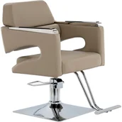 Fotele fryzjerskie - Fotel fryzjerski Gaja Grey hydrauliczny obrotowy podnóżek do salonu fryzjerskiego krzesło fryzjerskie - miniaturka - grafika 1