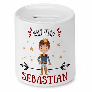 Skarbonka 330 ml Dla Sebastiana Syna Dziecka z Nadrukiem ze Zdjęciem - Skarbonki - miniaturka - grafika 1