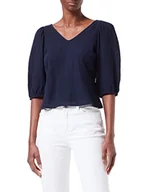 Bluzki damskie - VERO MODA Bluzka damska, granatowy blezer, S - miniaturka - grafika 1