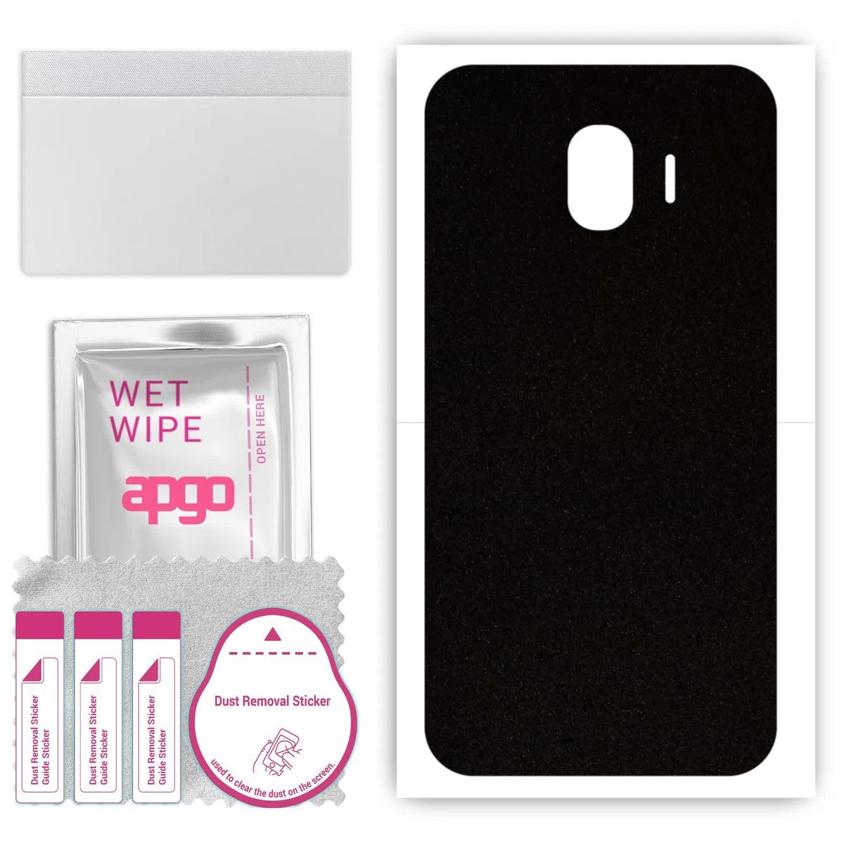 Folia naklejka skórka strukturalna na TYŁ Zamsz do Samsung Galaxy J4 - Zamsz Czarny - apgo SKINS