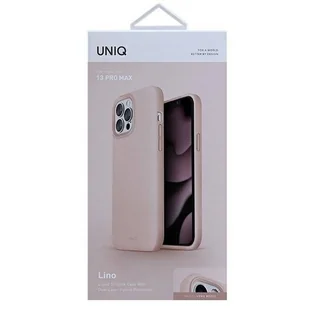 UNIQ etui Lino iPhone 13 Pro Max 6,7" różowy/blush pink - Etui i futerały do telefonów - miniaturka - grafika 6