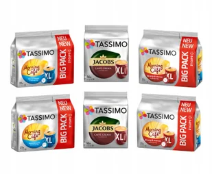 Kapsułki Tassimo Zestaw Morning Cafe, Crema XL 116 kapsułek - Kawa w kapsułkach i saszetkach - miniaturka - grafika 1