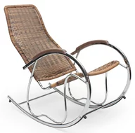 Fotele - Fotel bujany PROFEOS Belix, brązowy, 97x55x99 cm - miniaturka - grafika 1