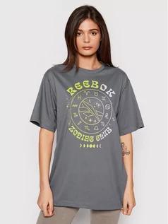 Koszulki sportowe damskie - Reebok T-Shirt Cropped Supernatural Graphic H49245 Szary Oversize - grafika 1